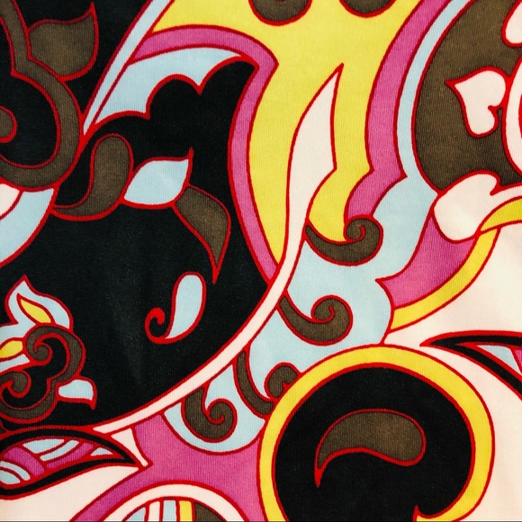 Athleta paisley swimwear top Tankini top only attached bra pull on style Sz Sm - Picture 5 of 16